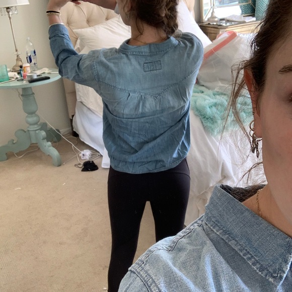 Current Elliot button up denim long sleeve sz P - Picture 5 of 5